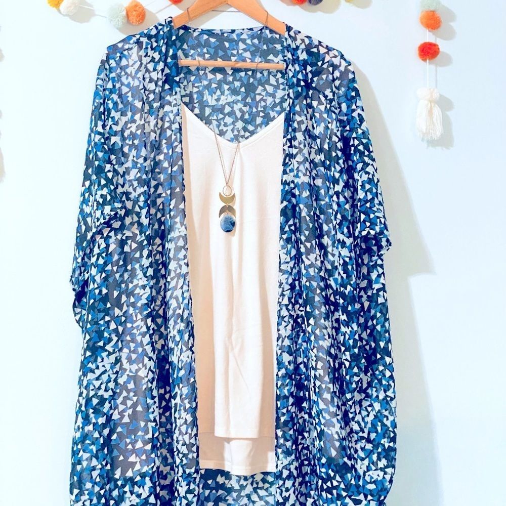 Lane Bryant Geometric Print Duster